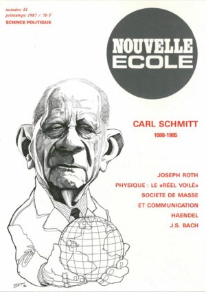 Couverture Nouvelle école 44 Carl Schmitt