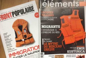 Le journal éléments et la revue Front Populaire