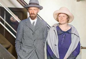 David Herbert Lawrence et sa femme Frieda von Richthofen
