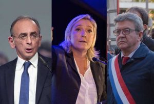 Zemmour, Le Pen et Mélenchon