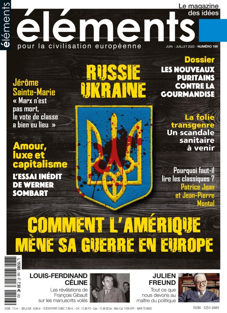 Couveture éléments numéro 196 : "Russie Ukraine, comment l'Amérique mène sa guerre en Europe