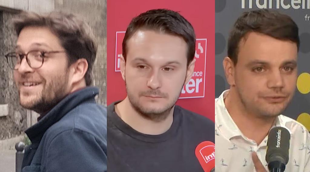 Nicolas Massol, Maxime Macé et Pierre Plottu du journal Libération