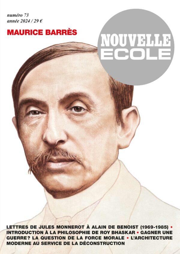 NE73-couv Maurice Barrès, Nouvelle École numéro 73.